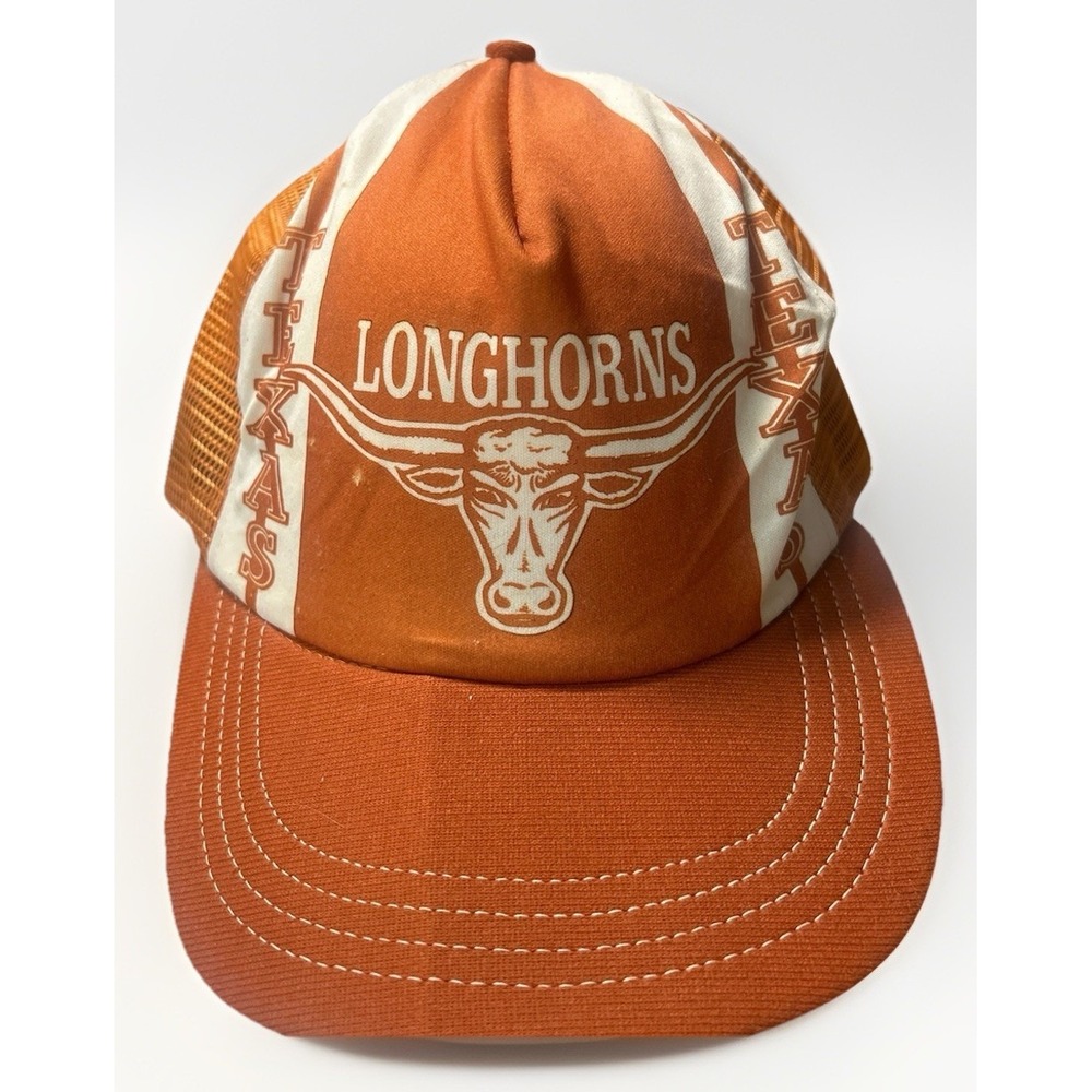 Vtg University of Texas Longhorns UT Bevo SnapBack Hat Cap Adjustable 70s Austin